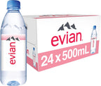evian Natural Spring Water, PH Balanced with Natural Electrolytes, 16.9fl oz./500mL Bottles (pack of 24)