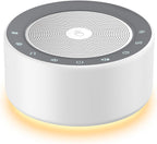 Kipcush White Noise Machine with Night Light – Nursery Sound Machine with Soft Non-Glare Lamp, 30 Soothing Sounds, 8 Color Lights, Up to 8-Hour Timer for Baby & Adults
