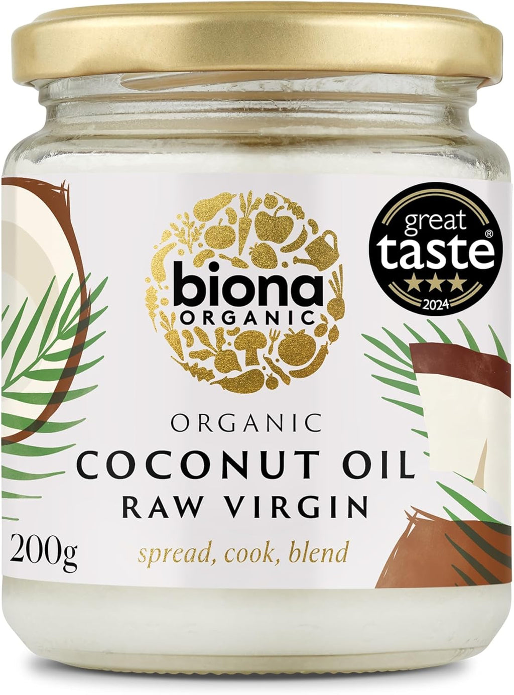 Biona Organic - Raw Virgin Coconut Oil - 200g (Pack of 3)