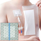 Waterproof Shower Cover Shields Dialysis Port Picc Line Chest Catheter PD Peritoneal Dialysis Chemo Non-Stick Center Pad for Feeding Tube Peg G-Tube Patient Bandage Protector, 10"x10"(Pack of 25)