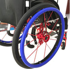 24Inch Wheelchair Rear Wheel Cover Protective Sleeve Wheelchair Push Rim Covers Wheelchair Rear Wheel,Blue