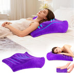 Inflatable Wedge Pillow for Traveling, Lightweight Wedge Pillow for Acid Reflux Relief, Portable Pillow Wedges for Sleeping, Blow Up Travel Pillow for Camping, Back Lumbar Support