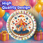 7.5x Inch Edible Cake Toppers – Circus Themed Birthday Party Collection of Edible Cake Decorations