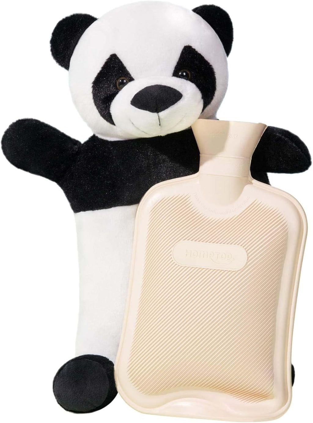 HomeTop Premium Classic Rubber Hot and Cold Water Bottle with Cute Stuffed Triceratops Cover