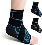 Ankle Brace for Sprained Ankle, Plantar Fasciitis & Achilles Tendonitis Relief, Heel Support with Strap for Men Women, Compression Wrap for Foot Swelling(Single, Medium)