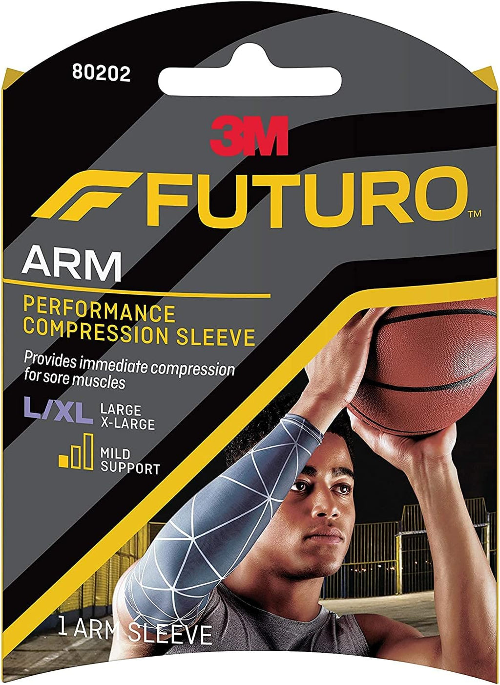 Futuro Sport Performance Compression Arm Sleeve, Large/X-Large