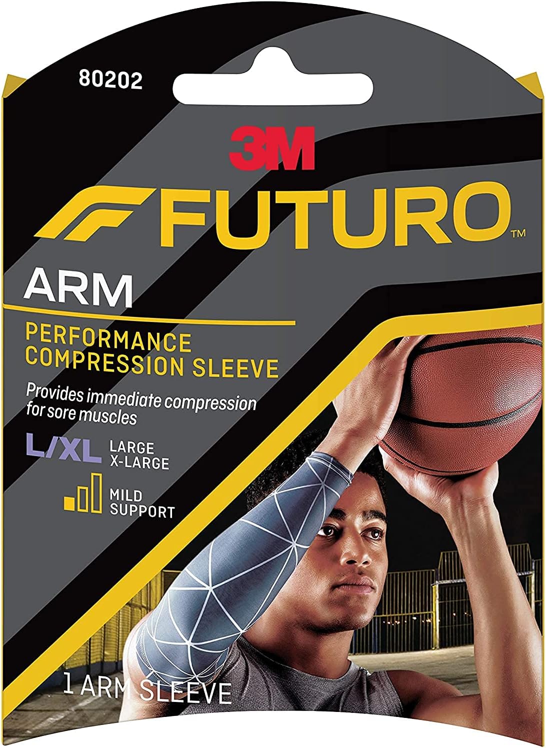 Futuro Sport Performance Compression Arm Sleeve, Large/X-Large