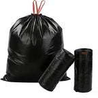 8 Gallon Drawstring Trash Bags, 110 Pack Tall Kitchen Garbage Bags, Durable Trash Can Liners with Premium Materials (Black)
