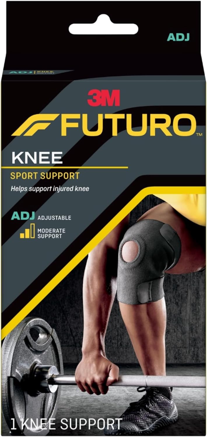 FUTURO Sport Knee Support, Ideal for Athletic and Everyday Activities, One Size Black