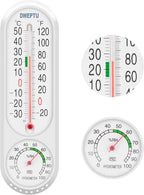 Outdoor/Indoor Thermometer Hygrometer Humidity Meter Thermometers Temperature Humidity Gauge Meter with Celsius/Fahrenheit (℃/℉) for Patio Field Cellar Garden Greenhouse Closet by DWEPTU