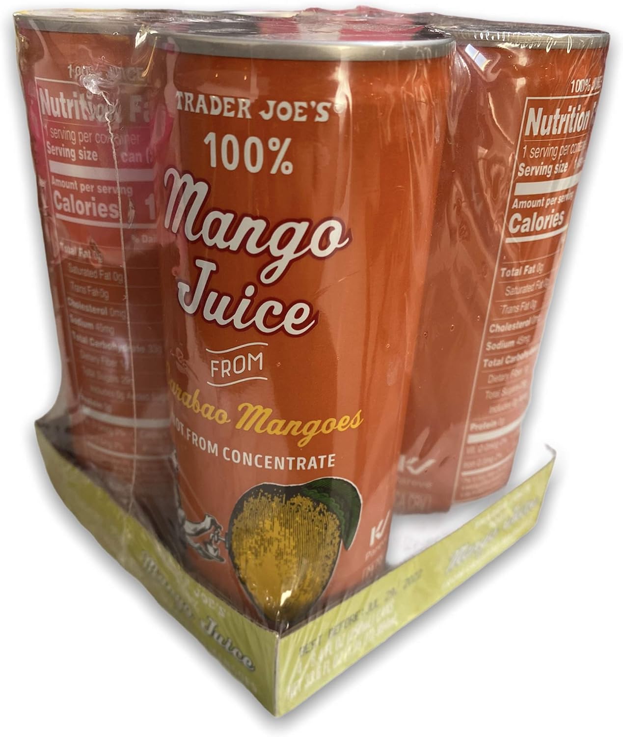 Trader Joe's 100 Mango Juice from Caraboa Mangoes (2 packs of 4)