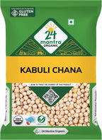 24 Mantra Organic Unpolished Kabuli Chana/White Chickpeas/Chole - Chemical Free & Pesticides Free | Adds Variety To Your Menu | Goodness Intact (2lb, pack of 1)