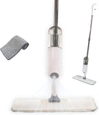 360 Microfiber Rotatable Spray Mop - Rotatable & Adjustable - Wet Or Dry Floor Cleaning - 410ML Water Tank Sprayer, 2 Microfiber Reusable Pads & Kitchen Scrubber