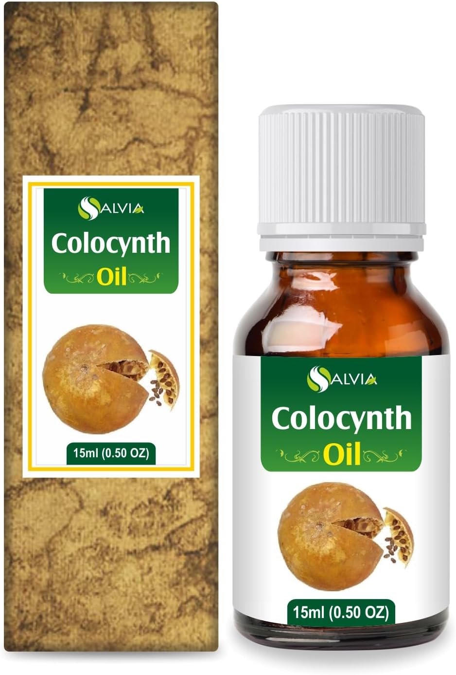 Salvia Colocynth Oil | Pure and Natural Cold-Pressed Oil | Hair Care (Hair Thickening, Improve Scalp Health) Skin Care (Moisturizes & Nourishes)- Cosmetic Grade - 15 ML