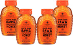 Nature Nate's 100% Pure, Raw & Unfiltered Honey, Award-Winning Taste - 8 oz Squeeze Bottle (4 Pack)