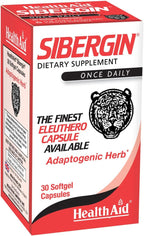 HealthAid Sibergin, Siberian Eleuthero, 30ct, Once Daily, Soft Gel Capsules Helps Combat Stress and Fatigue, Promotes Stamina and Endurance