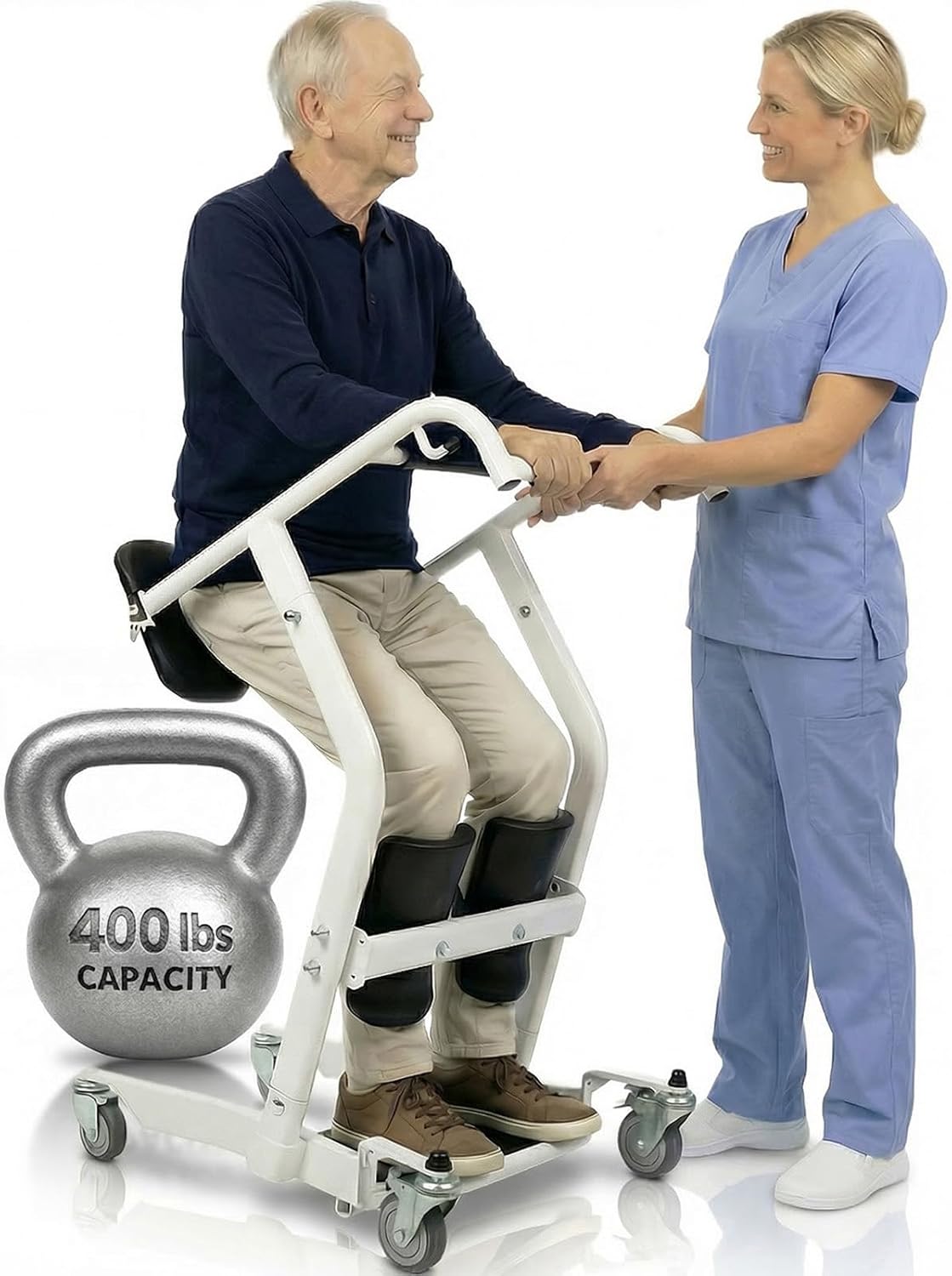 Vive Mobility Sit to Stand Patient Lift for Handicapped - Stand Assist Lift Aid for Home Care Use - Elderly Lift Assist Transfer Device - Transport Chair Stand Assist for Seniors, Adults & Disabled