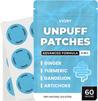 VIORY Unpuff Patches | with Dandelion & Ginger | Bloating, Water Retention & Digestion | 60 Days Supply