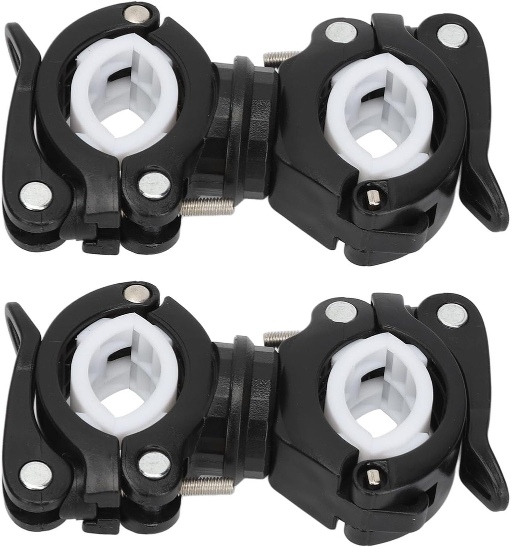 Cane Holder for Wheelchair, Cane Holder for Elderly Walker, Mobility Scooter, 360 Degree Rotation Walking Stick Cane (Black White)
