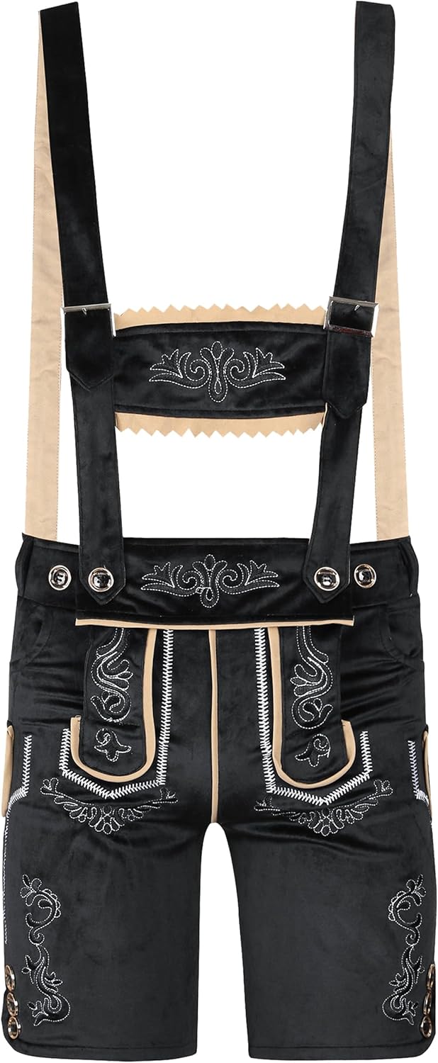 Lederhosen Men, Bavarian Oktoberfest Costume Men,Oktoberfest Traditional Costume,Brown