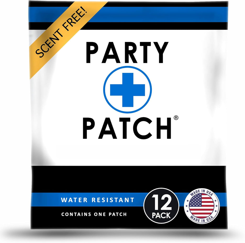 Party Patch Social Lifestyle Patch 12-Pack – Transparent Topical Adhesive for Festivals, Weddings & Active Events – Water-Resistant & Skin-Safe – Discreet Celebration Essential (12 Count)