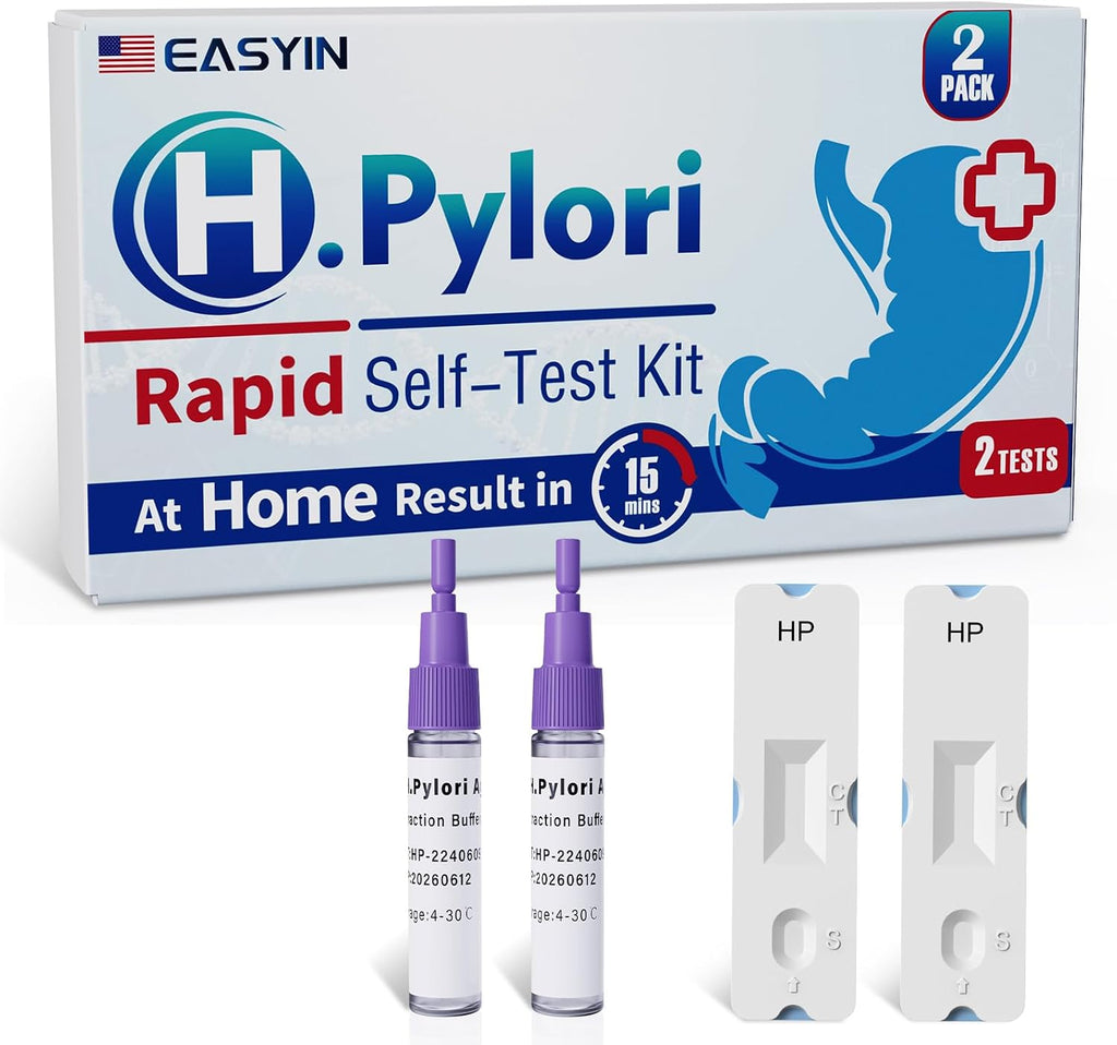 H Pylori Test Kit: 2 PCS Fast & Highly Accurate & Easy to Use & Read Helicobacter Pylori Test at Home Results in 10-15 Minutes - H-Pylori Test Kit 2 Test (2)