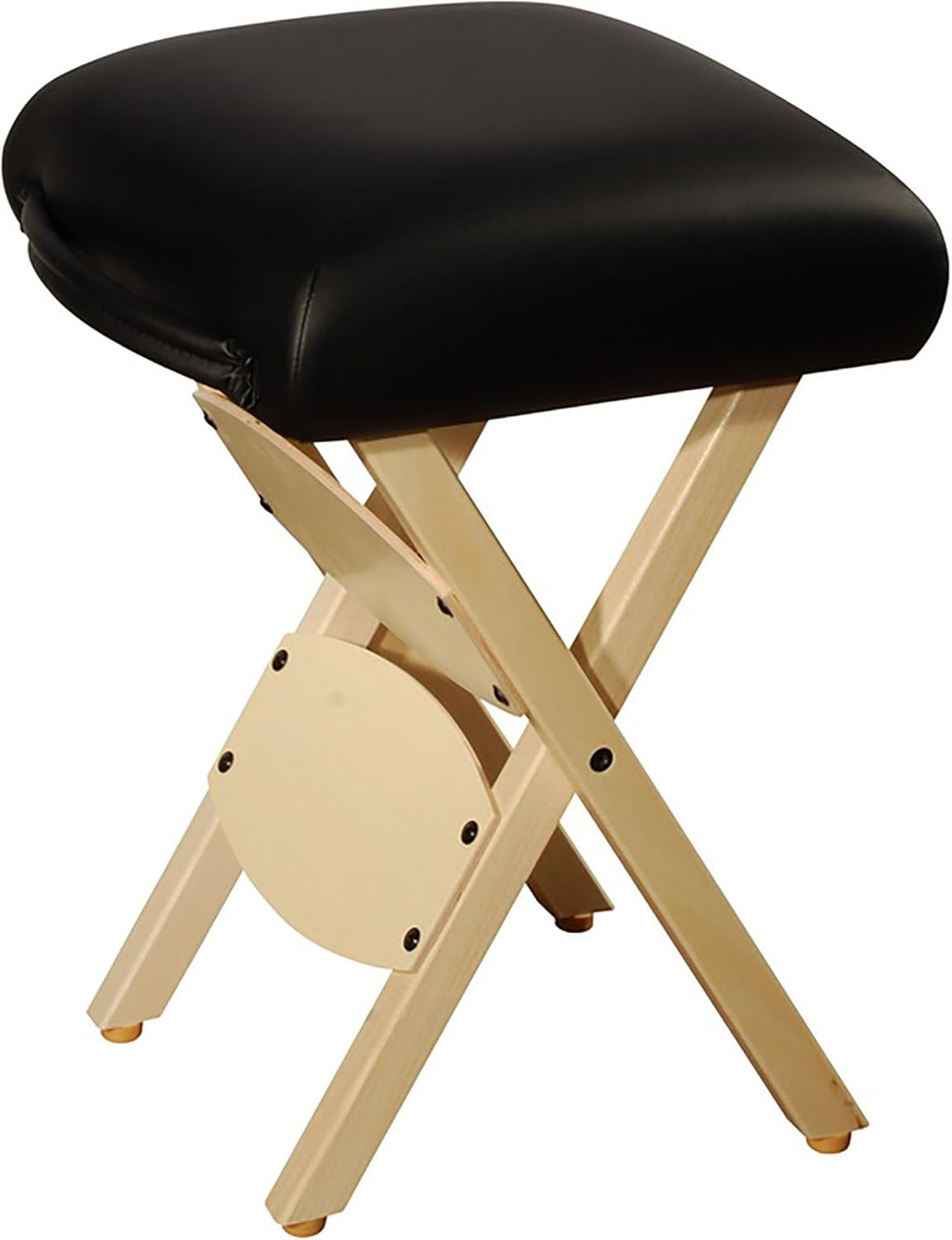 Master Massage Tables Lightweight Wooden Handy Folding Massage Stool, Black