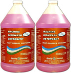 Quality Chemical Heavy Duty Liquid Alkaline Commercial Dishwasher Detergent - Industrial-Grade Formula Dissolves Food Stains, Grease, Grime and Residue - No Pre-Rinse Needed - 128oz (2 Count)