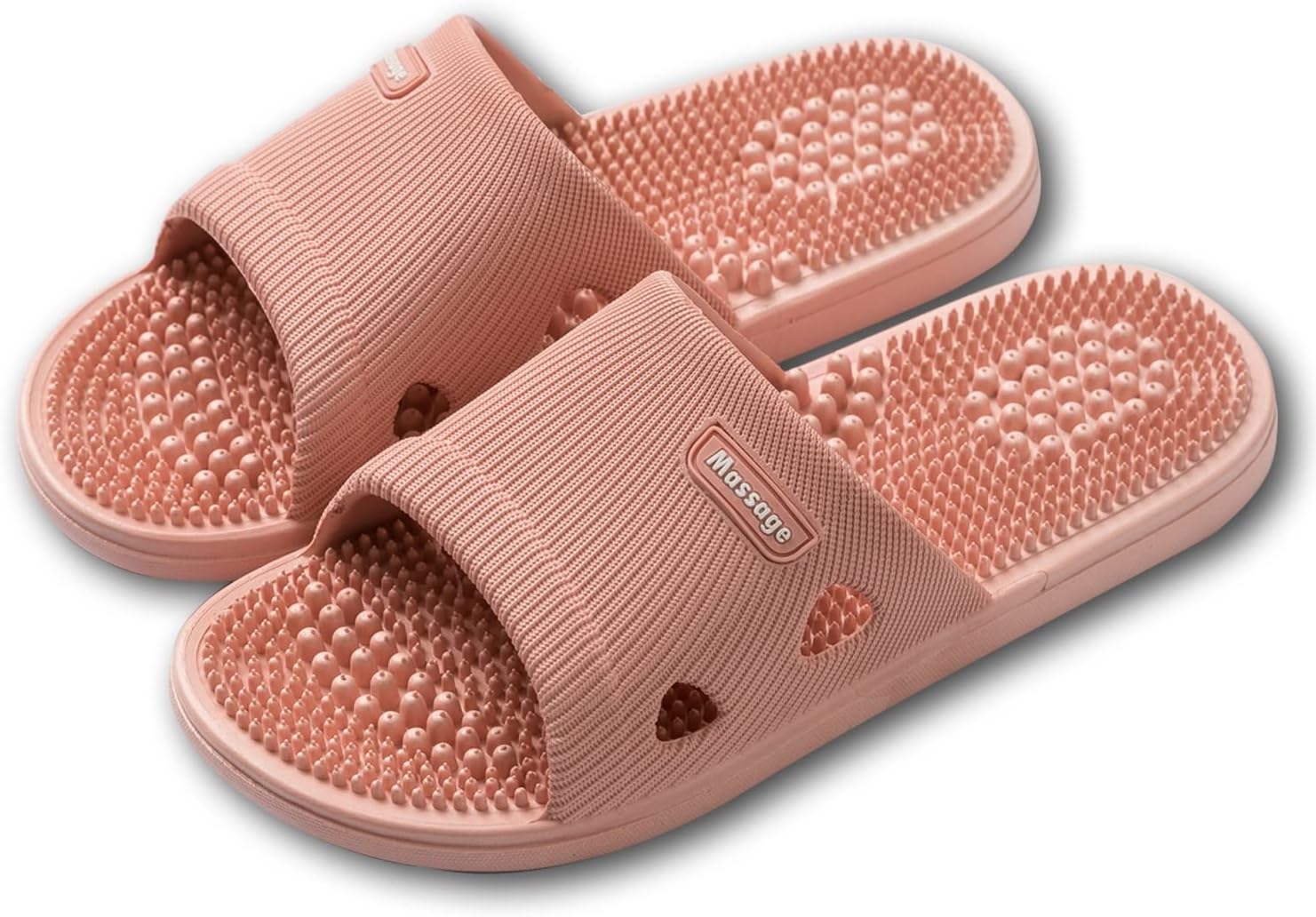 Food Massage Slippers Shoes for Women Men Home Shoes Shock Absorbing, Therapy Promoting Blood Circulation Myofascial Release Trigger Point Acupuncture, Pink, 7.5-8 Women