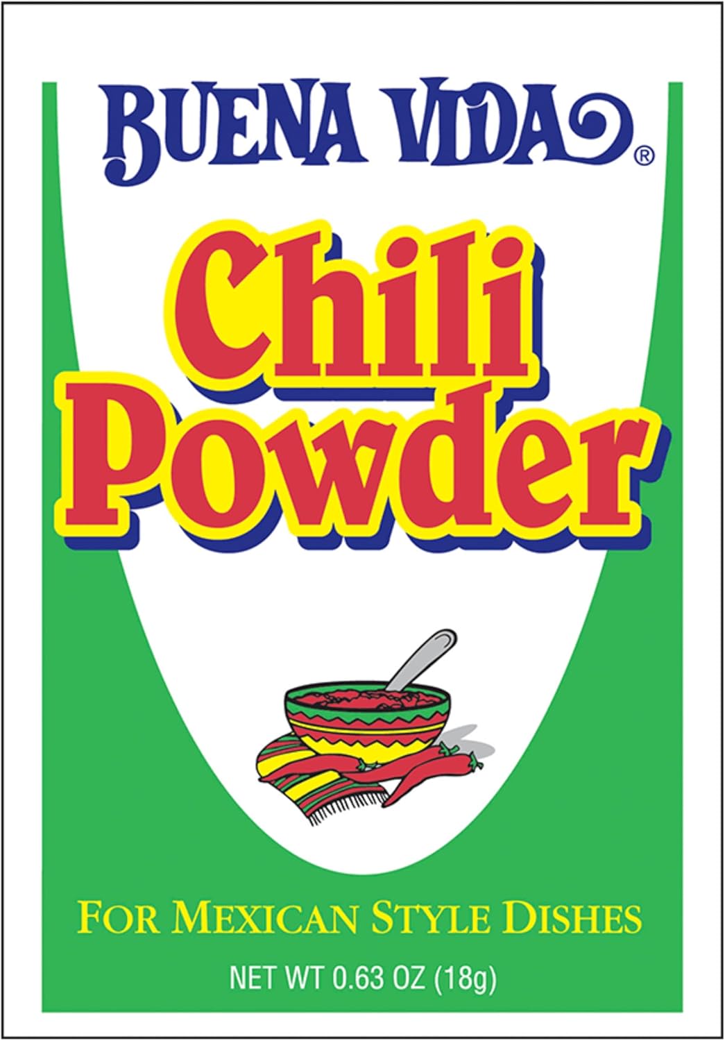 Buena Vida Chili Powder, 0.63 Ounce Packet