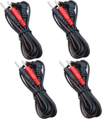 4 Packs TENS Lead Wires Replacement with Upgraded Durability Compatible with TENS 7000, Nicwell Care, VOVOU Universal Electrodes Wires Cables with 2.35mm Shielded Plug, Standard 2mm Pin Connectors