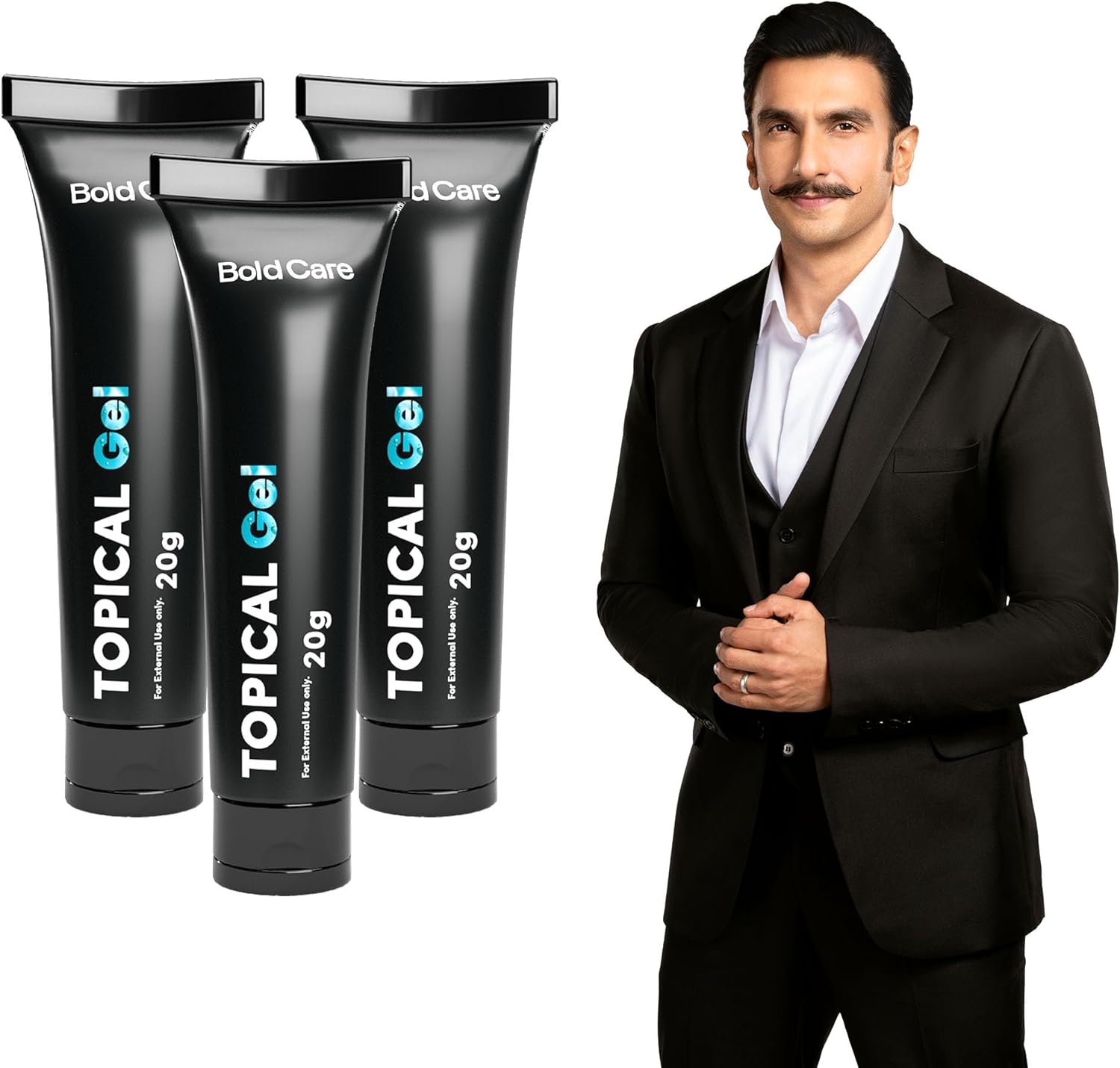 Bold Care Non-Transferable Topical Gel - Quick, Easy and Targeted Application For Men - 20gm - Pack of 3