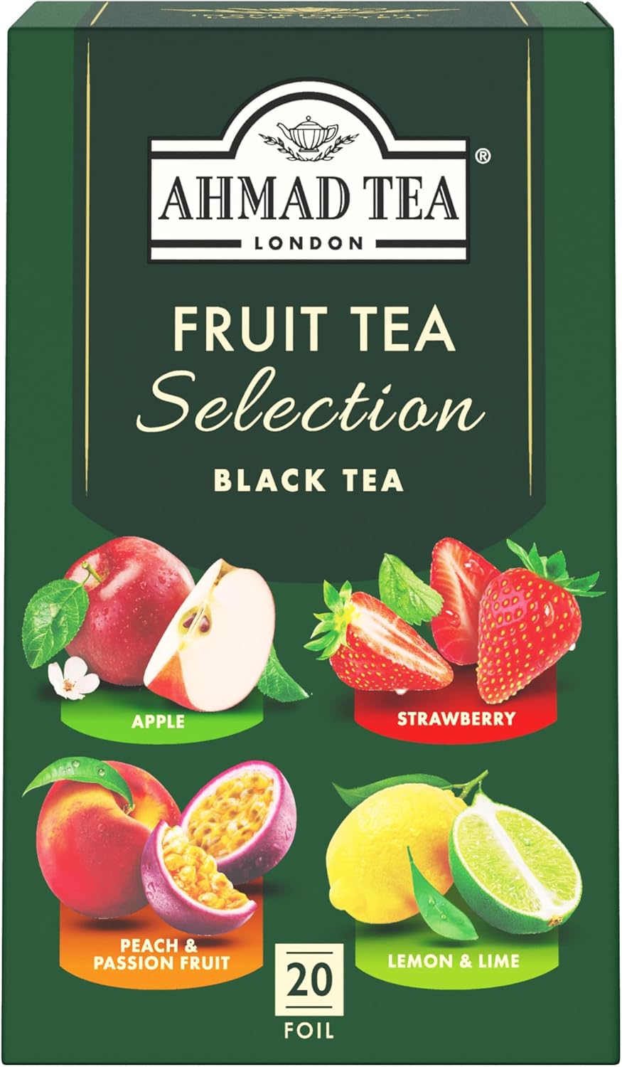 Ahmad Tea Fruit Tea Selection, 20-Count (Pack of 6)