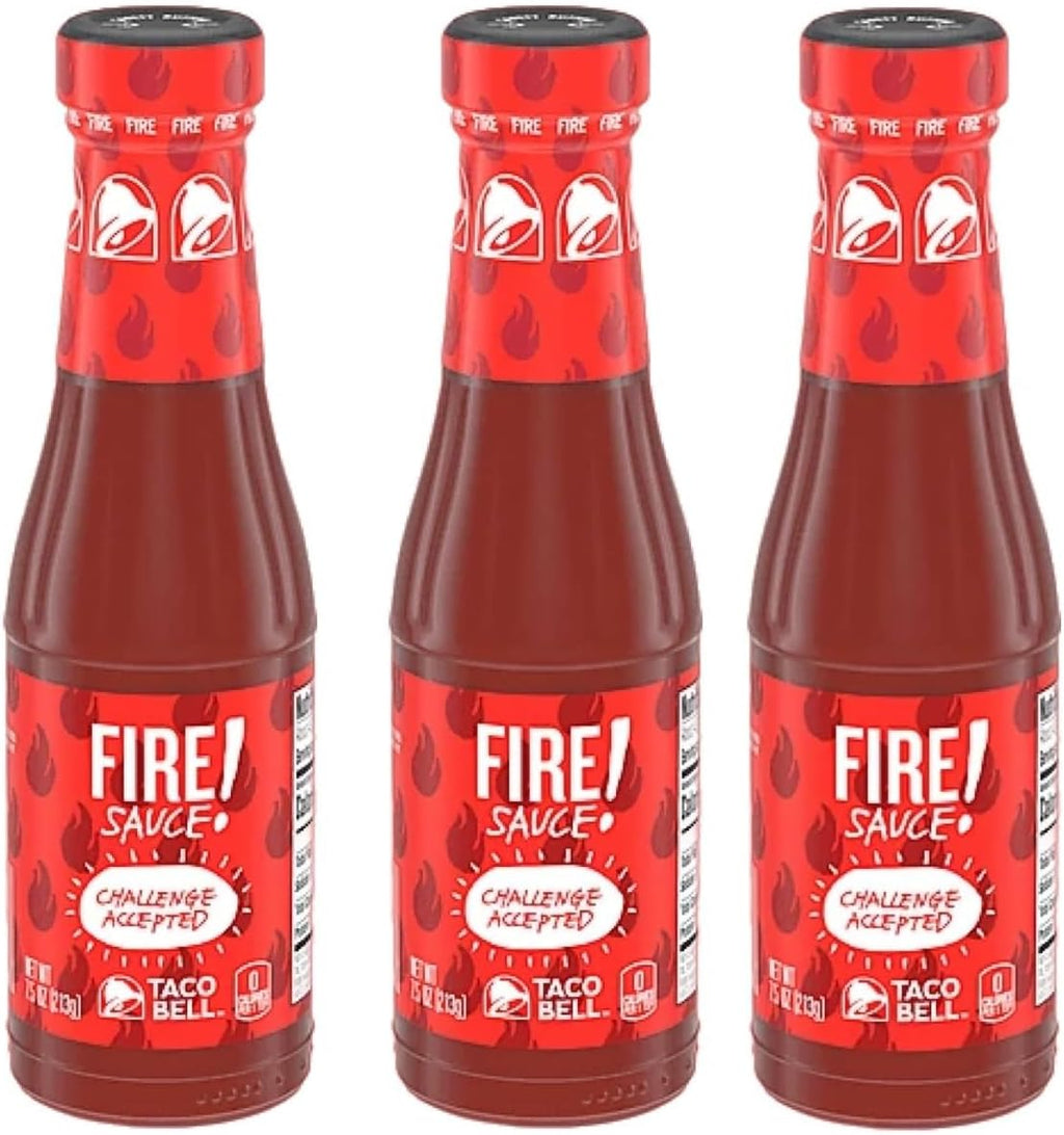 Taco Bill Fire Hot Sauce, 7.5 Ounce (Pack of 3)