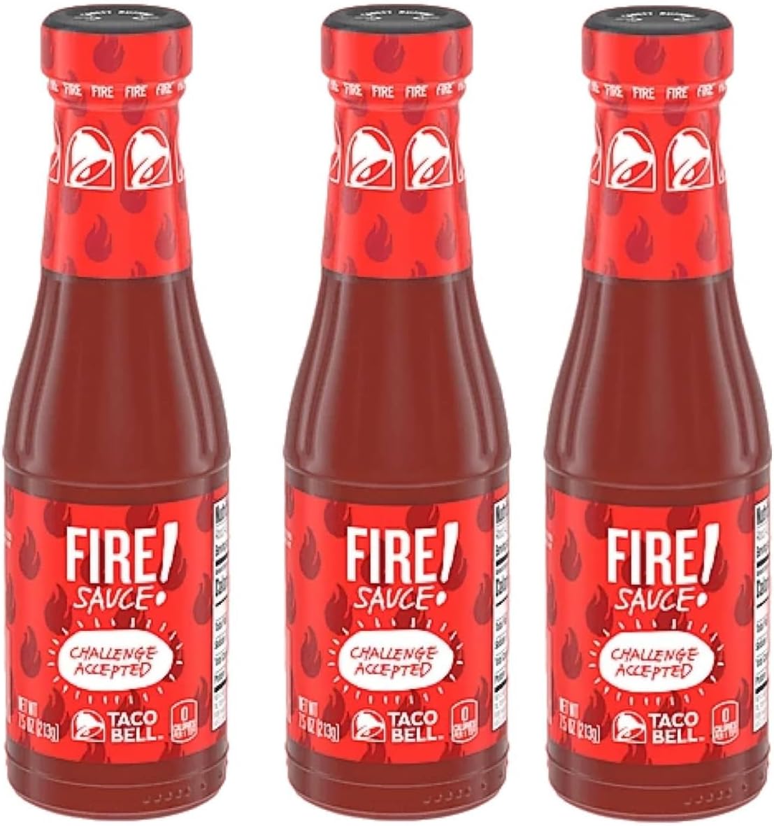 Taco Bill Fire Hot Sauce, 7.5 Ounce (Pack of 3)