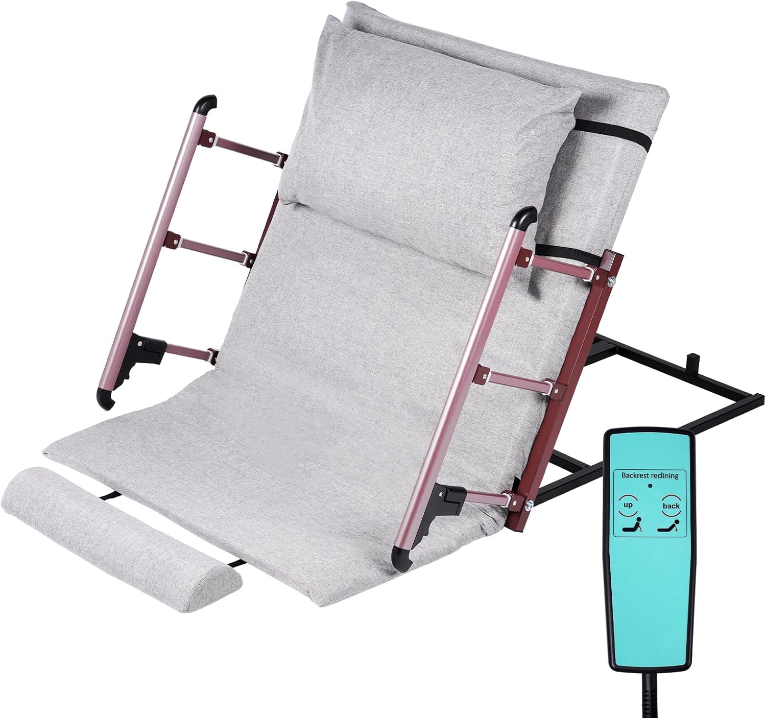 Lifting Bed Backrest for Elderly Electric Adjustable Power Bed Wedge Cover for Elderly Electric Bed Lifting Backrest for Sitting and Sleeping Positioning Assistance,Grey
