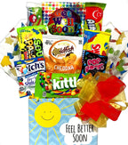 Feel Better Soon Candy Bouquet -Variety Of Candy GIFT BOX -Great to send wishes of Recovery - Get Well Gift with Snacks