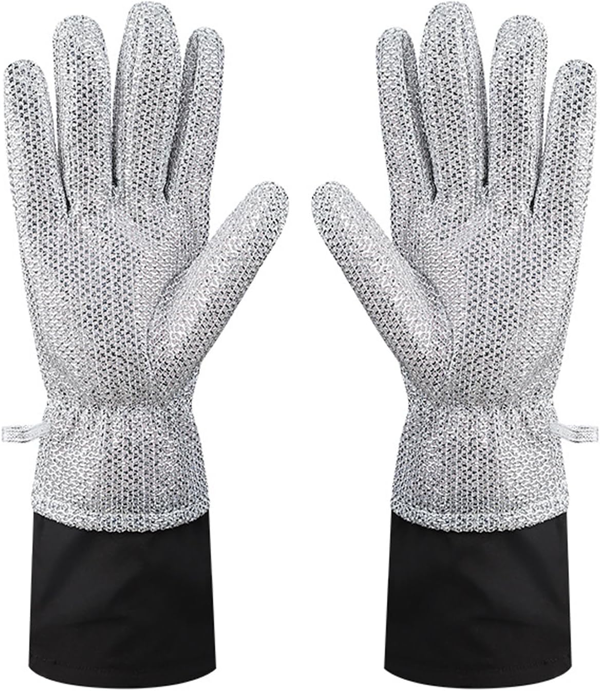 Wire Dishwashing Gloves，Multipurpose Non-Scratch Scrubbing Waterproof Anti-Hot & Oil-Resistance Kitchen Cleaning Gloves