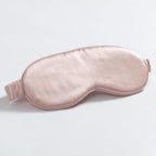 100% 22 Momme 6A Grade Double-Sided Pure Mulberry Silk Eye Mask Soft Breathable Sleep Blindfold with Elastic Headband for Men and Women Pack of 1 (Pink)
