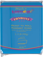 Dekozauber24 Fondant dark blue, 1.1 LB, for cakes and figurines, gluten free, slight vanilla taste, blue fondant icing ready to roll for edible cake decoration