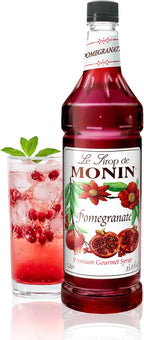 Monin - Pomegranate Syrup, Tart and Sweet, Great for Cocktails and Teas, Gluten-Free, Non-GMO (1 Liter)