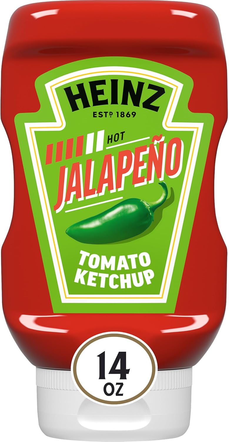 Heinz Tomato Ketchup Blended With Jalapeno, 14 oz Squeeze Bottle