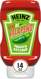 Heinz Tomato Ketchup Blended With Jalapeno, 14 oz Squeeze Bottle