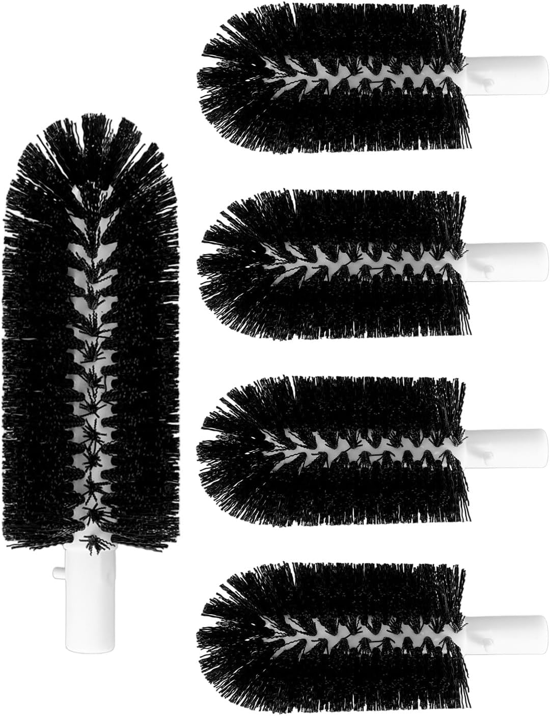 BRS-1722 Glass Washer Replacement Brush Set Part Fit for Barmaid Glass Washers Replace SS-100 SS-101 A-200 A-205, Including 4 pcs 6-inch Brushes and 1 pc 7-inch Brush