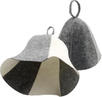 2-Pack Sauna Hat - Natural Wool Sauna Cap for Men and Women - Eco-Friendly Insulating Headgear for Spa, Steam Room, Banya, Bathhouse, Comfortable, Breathable, Handmade, One Size Fits All