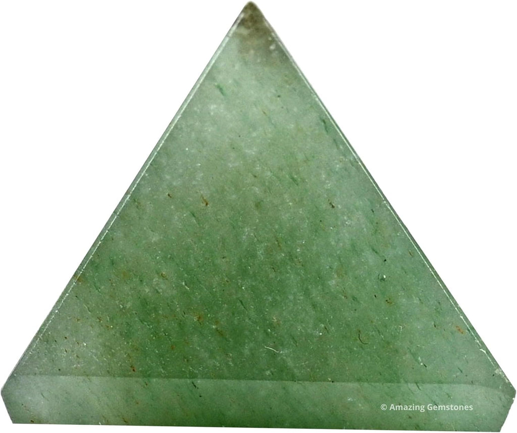 Amazing Gemstone Green Aventurine Pyramid Crystal Healing Stones - 1" Great Pyramid Figurine of Natural Stone Pyramid for Meditation, Reiki, Chakra Balancing and Crystal Pyramids Grid