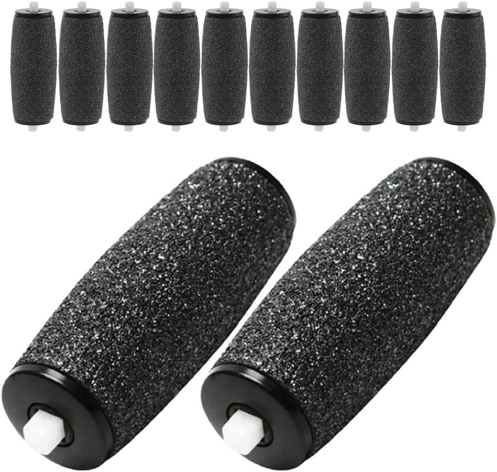 FRCOLOR 12Pcs Replacement Roller Refill for Electric Foot File Callus Remover Coarse Pedicure Grinding Head Replacement Rollers