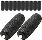 FRCOLOR 12Pcs Replacement Roller Refill for Electric Foot File Callus Remover Coarse Pedicure Grinding Head Replacement Rollers