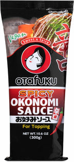 Otafuku Sweet & Spicy Okonomi Sauce for Japanese Okonomiyaki, Sushi, Tonkatsu, and French Fries, Soy Free Vegetarian and Vegan, 10.6 OZ (300g)
