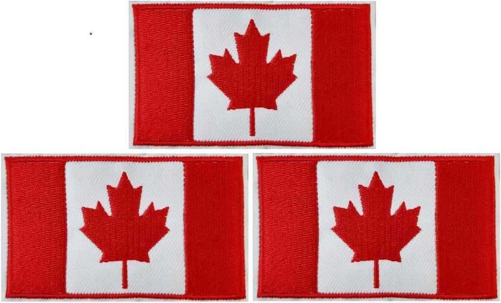 3Pack Canada Flag Patch Canadian Flags Patchs, Canada Tactical Flag Embroidery Patch with, for Hats, Tactical Bags, Jackets, Clothes Patch Team Military Patch